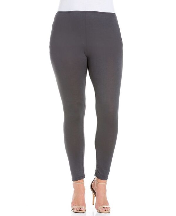 24 セブンコンフォート レディース ボトムス カジュアルパンツ プラスサイズ アンクル レギンス 24seven Comfort Apparel Plus Size Comfortable Ankle Length Leggings Charcoal チャコール