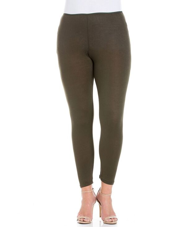 24 セブンコンフォート レディース ボトムス カジュアルパンツ プラスサイズ アンクル レギンス 24seven Comfort Apparel Plus Size Comfortable Ankle Length Leggings Olive オリーブ
