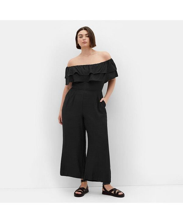 シティーシック レディース トップス ワンピース プラスサイズ ジャンプスーツ CITY CHIC Plus Size Poppy Jumpsuit Black ブラック