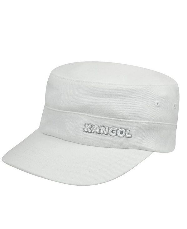 カンゴール メンズ アクセサリー 帽子 コットン キャップ Kangol Men's Cotton Twill Army Cap White ホワイト｜ReVida 店