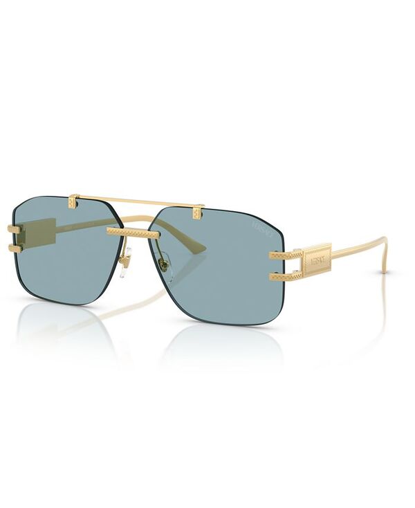 ヴェルサーチ メンズ 添え物 サングラス・アイウェア Versace Men\u0027s Sunglasses VE2275 Gold/Blue 青碧