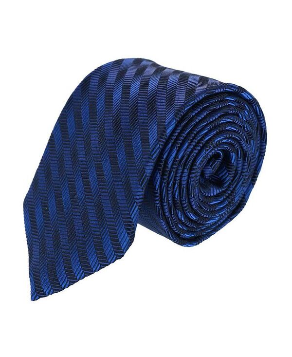 トラファルガー メンズ アクセサリー ネクタイ シルク TRAFALGAR Men's Nathanial Regal Patterned Diagonal Line Silk Business Necktie Royal blue ブルー