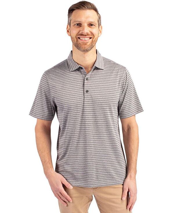 カッターアンドバック メンズ トップス ポロシャツ Cutter & Buck Forge Eco Heather Stripe Stretch Recycled Mens Polo Elemental grey heather グレー|ReVida 店