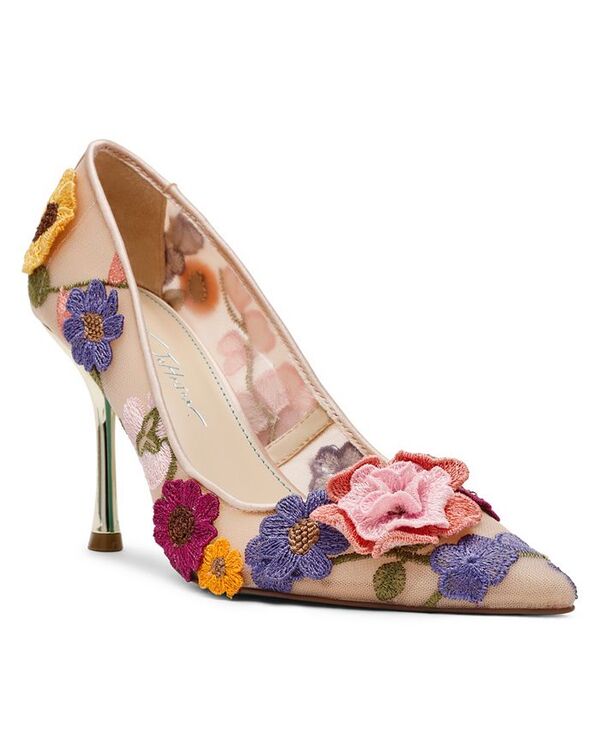 ベッツィジョンソン レディース シューズ パンプス フラワー柄 メッシュ フラワー Betsey Johnson Women's Aimey Floral Applique Mesh Pumps Nude Floral