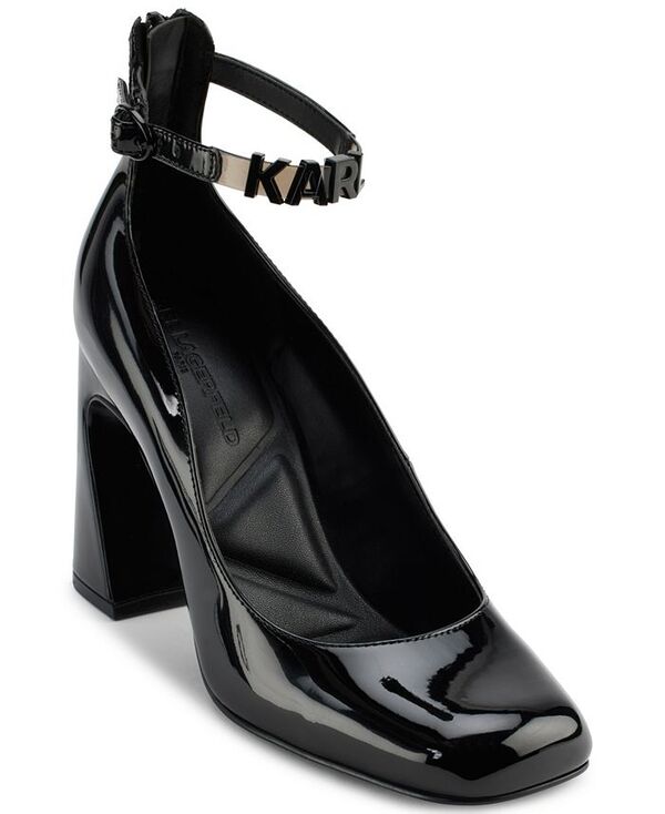 カール ラガーフェルド レディース シューズ パンプス アンクル KARL LAGERFELD PARIS Women's Pavla Ankle Strap Pumps Black/Smoke ブラック
