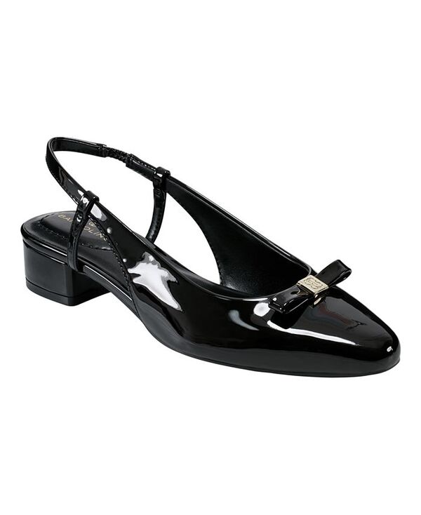 バンドリーノ レディース シューズ パンプス ヒール Bandolino Women's Andies Bow Block Heel Slingback Pumps Black Patent ブラック