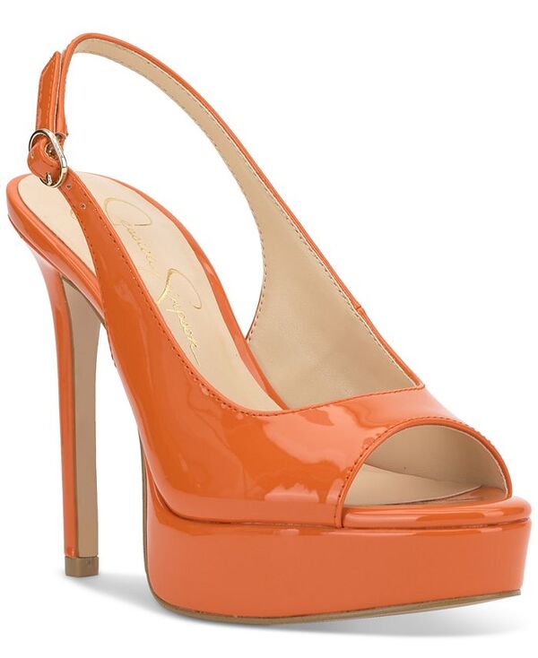 ジェシカシンプソン レディース シューズ パンプス プラットフォーム Jessica Simpson Women's Sibilla Slingback Platform Stiletto Pumps Tangerine Patent タンジェリン 18,536円