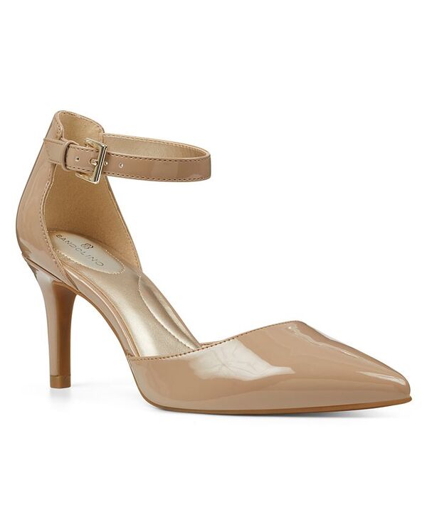 バンドリーノ レディース シューズ パンプス アンクル Bandolino Women's Ginata D'Orsay Ankle Strap Pointed Toe Pumps Cafe Latte Patent