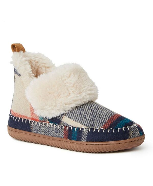 ディアフォームズ レディース シューズ ブーツ・レインブーツ Dearfoams Alpine by Women Moritz Bootie House Slipper Navy plaid ネイビー