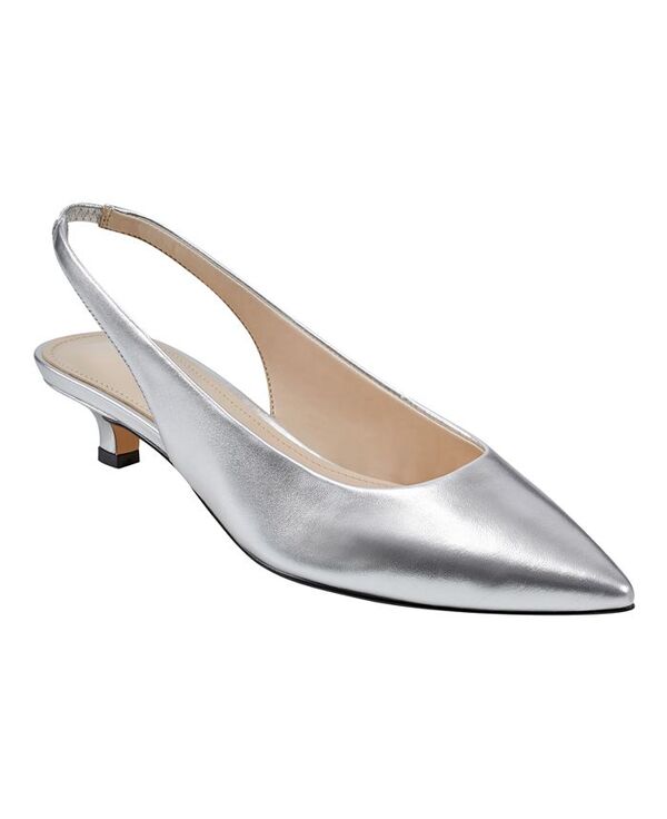 マーク・フィッシャー レディース シューズ パンプス Marc Fisher LTD Women Posey Pointy Toe Dress Slingback Pumps Silver Leather シルバー