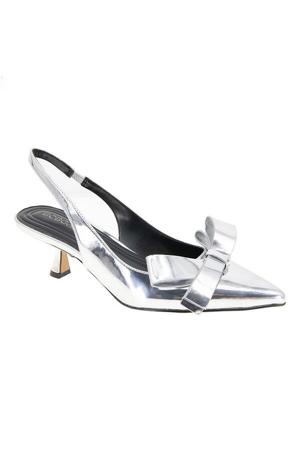 BCB ジェネレーション レディース シューズ パンプス ヒール BCBGeneration Women's Kasti Slingback Kitten-Heel Bow Pumps Silver Metallic シルバー