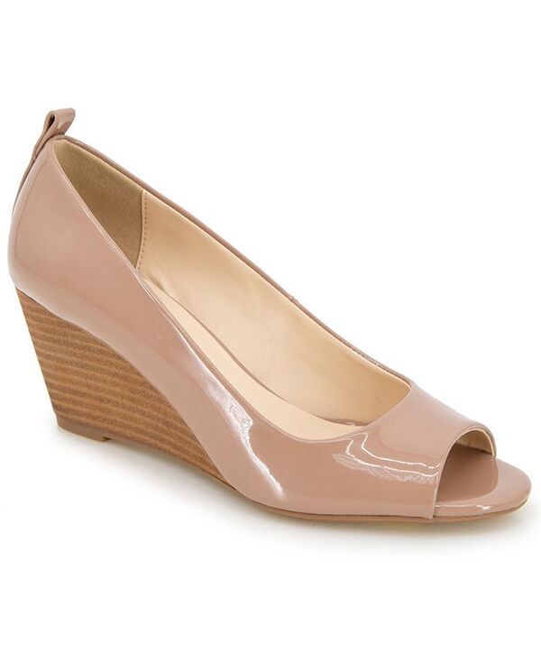 ケネスコール レディース シューズ パンプス Kenneth Cole Reaction Women's Elinor Mid Wedge Pumps Classic Tan Patent タン