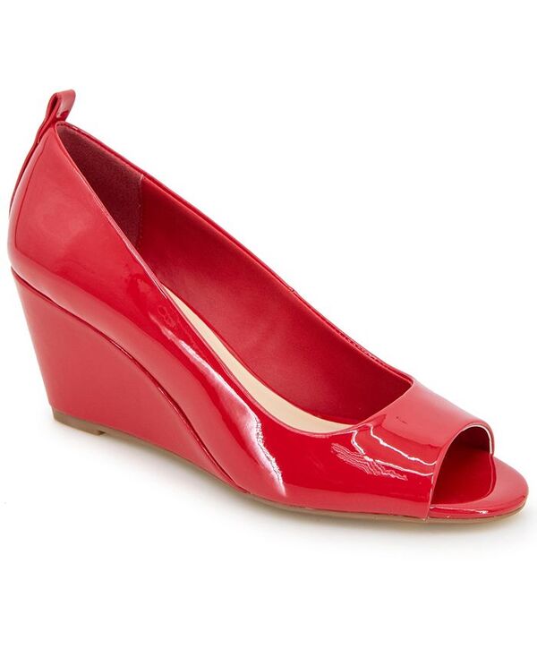 ケネスコール レディース シューズ パンプス Kenneth Cole Reaction Women's Elinor Mid Wedge Pumps Rio Red Patent レッド｜ReVida 店