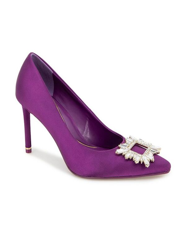 ケネスコール レディース シューズ パンプス Kenneth Cole New York Women's Quinnly Jewel Slip On Pumps Purple Satin パープル