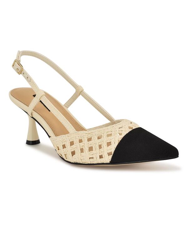 ナインウェスト レディース シューズ パンプス Nine West Women's Railen Pointy Toe Dress Pumps Ivory Black アイボリー
