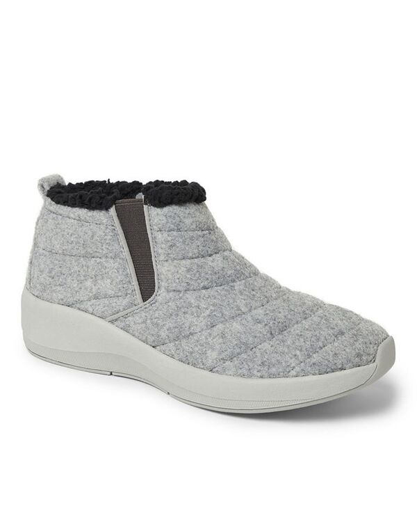 ディアフォームズ レディース シューズ ブーツ・レインブーツ アンクル ブーツ Dearfoams Women's Naomi Double Gore Bootie Winter Ankle Boot Light grey グレー｜ReVida 店