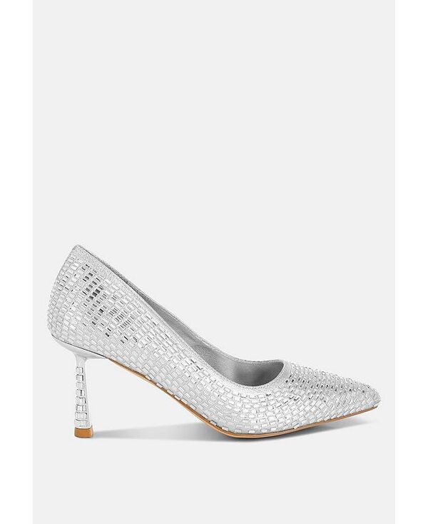 ロンドンラグ レディース シューズ パンプス London Rag Benjamins Rhinestones Embellished Pumps Silver シルバー