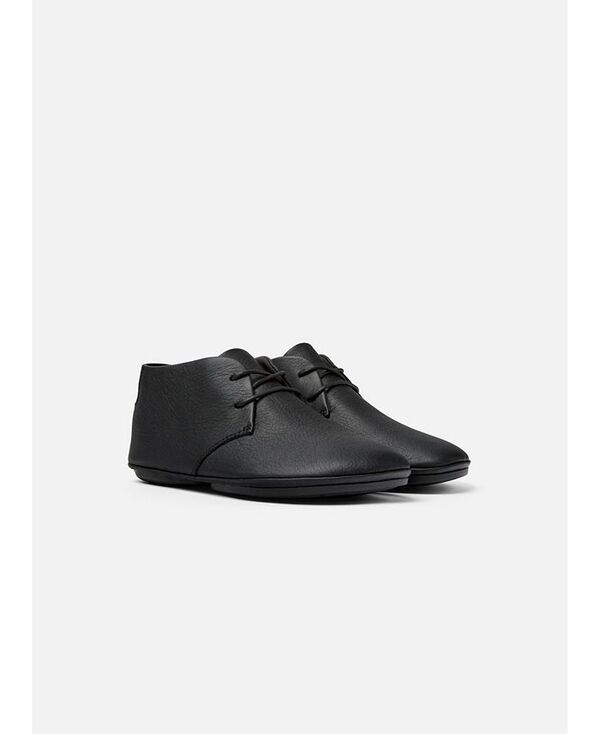 カンペール レディース シューズ ブーツ・レインブーツ レザー Camper Right Nina Leather Booties Black ブラック