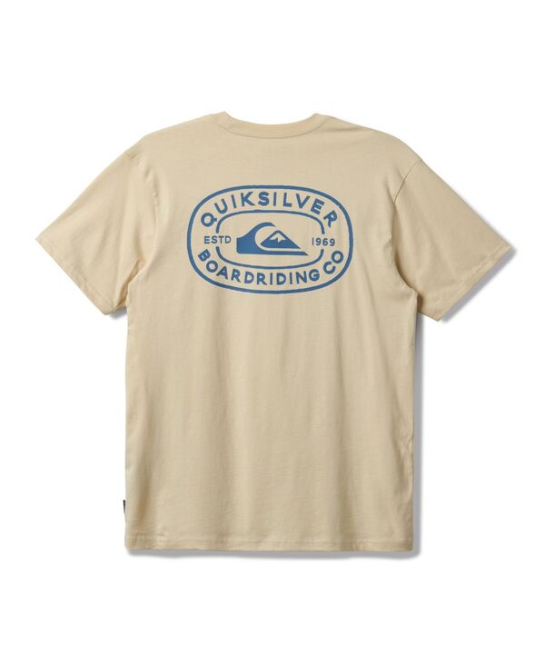 クイックシルバー メンズ トップス Tシャツ Quiksilver Men's Western Lock Short Sleeve T-Shirt Fog