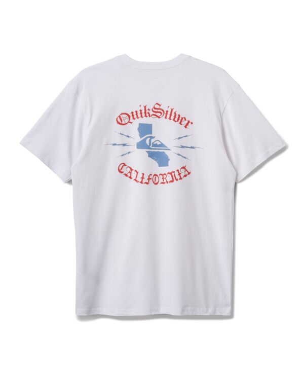クイックシルバー メンズ トップス Tシャツ Quiksilver Men's California Raised Short Sleeve T-Shirt White ホワイト