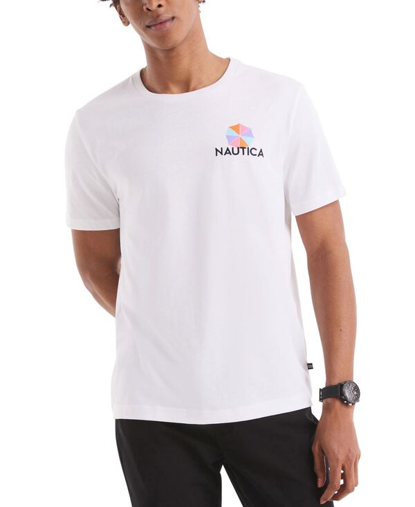 ナウティカ メンズ トップス Tシャツ グラフィック Nautica Men's Keep Calm Classic-Fit Graphic T-Shirt Bright White ホワイト