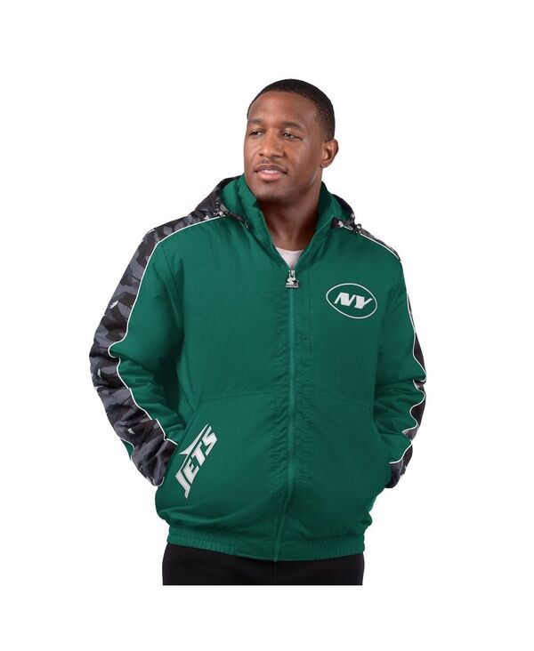クランク メンズ アウター 上衣・上衣 上衣 Starter Men\u0027s Green New York Jets Thursday Night Gridiron Full-Zip Jacket Green 緑であること