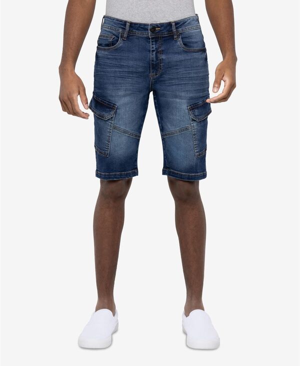 エックスレイ メンズ ボトムス ハーフパンツ・ショーツ ショートパンツ デニム XRAY Men's 12 Denim Cargo Shorts Medium blue ブルー