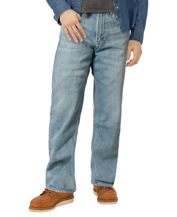 シルバー ジーンズ メンズ ボトムス デニムパンツ リラックスフィット ストレート Silver Jeans Co. Men's Relaxed Fit Straight Leg Jeans Low fi