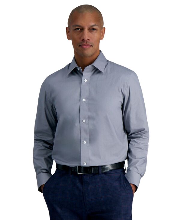 ハガー メンズ トップス シャツ スリムフィット Haggar Men's Premium Comfort Dress Shirt Classic & Slim Fit Grey Solid グレー