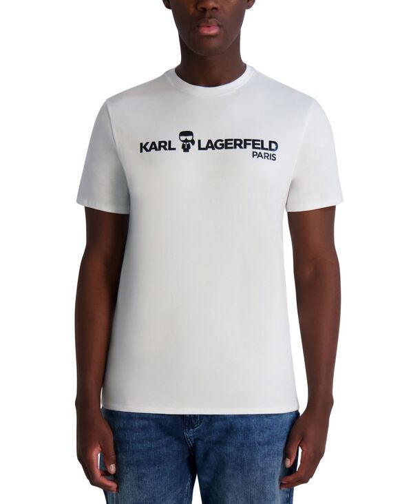 カール ラガーフェルド メンズ トップス Tシャツ ロゴ グラフィック KARL LAGERFELD PARIS Men's Core Graphic Logo T-Shirt White ホワイト 12,525円