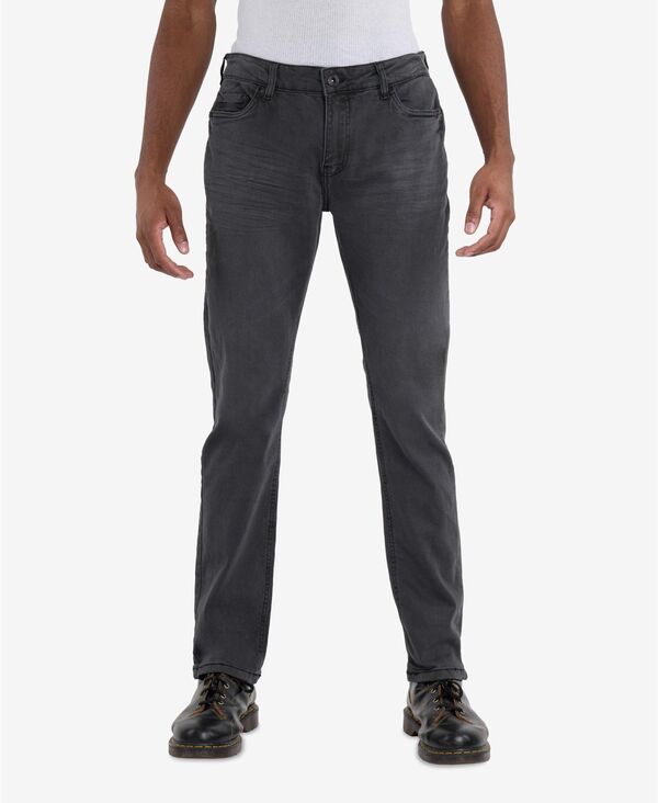 カルチュラ メンズ ボトムス デニムパンツ スリムフィット ジーンズ CULTURA Men's Slim Fit Stretch Jeans Dark grey グレー|ReVida 店