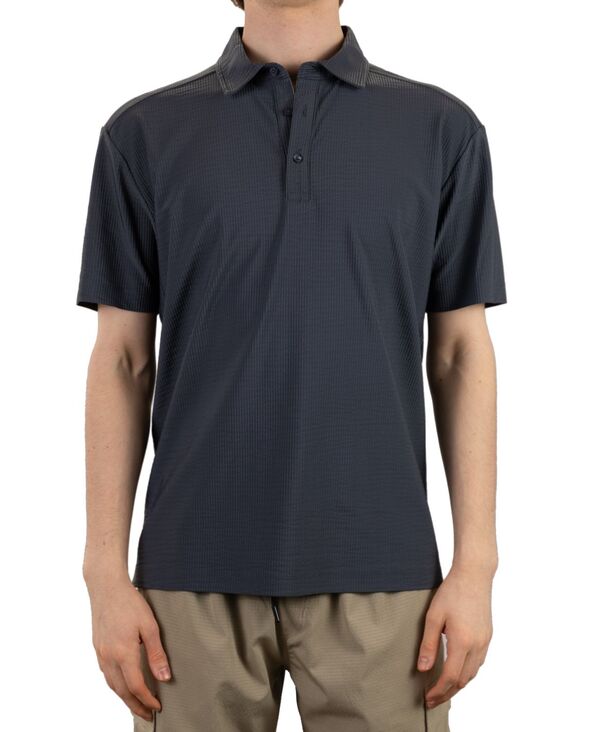 ビンテージ 1946 メンズ トップス ポロシャツ Vintage 1946 Men's Hybrid Short Sleeve Seersucker Polo Shirt Charcoal チャコール