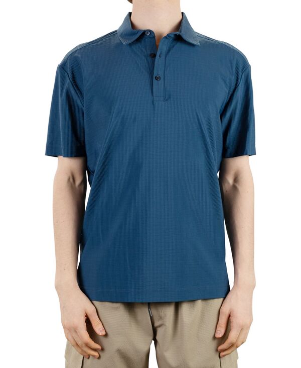 ビンテージ 1946 メンズ トップス ポロシャツ Vintage 1946 Men's Hybrid Short Sleeve Seersucker Polo Shirt Slate Blue スレート