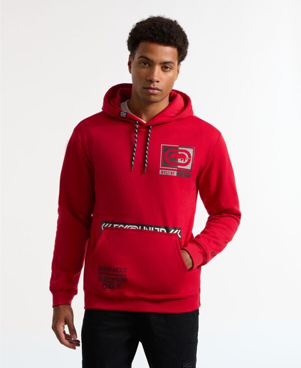 エコー メンズ アウター パーカー・スウェット パーカー Ecko Unltd Men's Revived Pullover Hoodie True red レッド