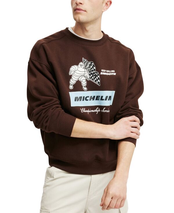 コットンオン メンズ トップス Tシャツ COTTON ON Men's Michelin Box Fit Crew T-Shirt Dark oak Michelin championship|ReVida 店