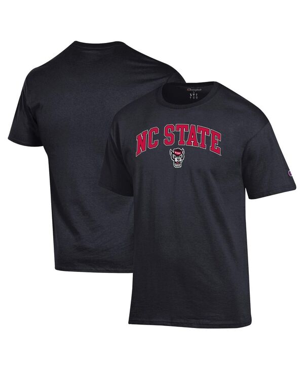 チャンピオン メンズ トップス Tシャツ ロゴ Champion Men's Black NC State Wolfpack Arched Logo T-Shirt Black ブラック
