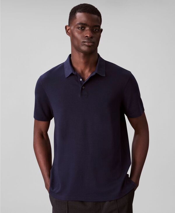 カルバンクライン メンズ トップス シャツ ポロシャツ コットン Calvin Klein Men's Short Sleeve Supima Cotton Polo Shirt Dark Sapphire サファイア
