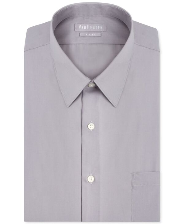 ヴァンハウセン メンズ トップス シャツ Van Heusen Men's Poplin Dress Shirt Classic & Athletic Fit Gray グレー