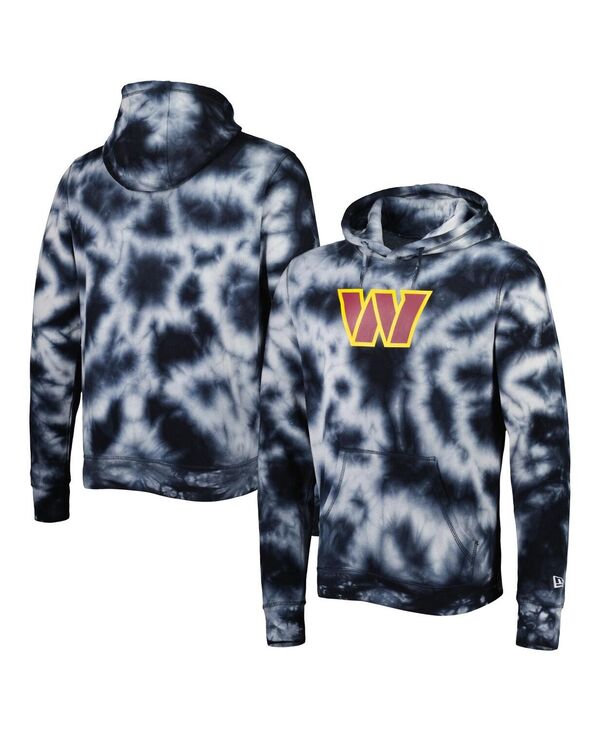 ニューエラ メンズ アウター パーカー・スウェット パーカー New Era Men's Black Washington Commanders Team Tie-Dye Pullover Hoodie Black ブラック