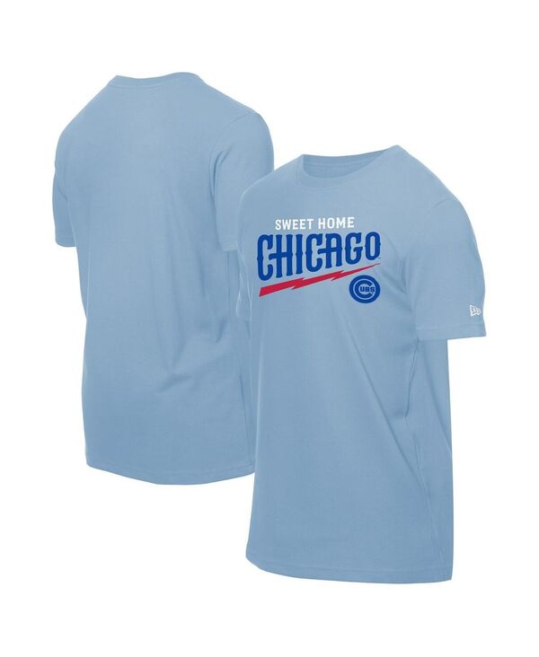 ニューエラ メンズ トップス Tシャツ New Era Men's Light Blue Chicago Cubs Sweet Home T-Shirt Light Blue ブルー