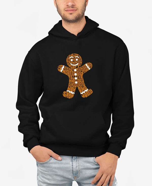 エルエーポップアート メンズ アウター パーカー・スウェット スウェット シャツ LA Pop Art Men's Gingerbread Word Art Hooded Sweatshirt Black ブラック