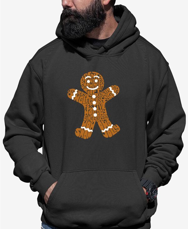 エルエーポップアート メンズ アウター パーカー・スウェット スウェット シャツ LA Pop Art Men's Gingerbread Word Art Hooded Sweatshirt Dark gray グレー