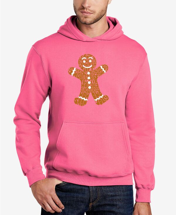 エルエーポップアート メンズ アウター パーカー・スウェット スウェット シャツ LA Pop Art Men's Gingerbread Word Art Hooded Sweatshirt Pink ピンク