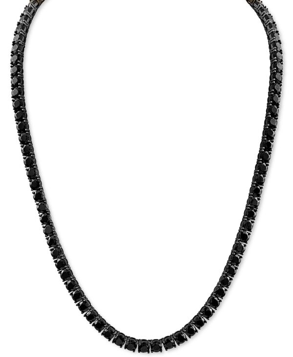 エスクァイア メンズ アクセサリー ネックレス・チョーカー・ペンダントトップ レース Esquire Men's Jewelry Black Spinel 24 Tennis Necklace Ruthenium-Plated Sterling Black ブラック 80,190円