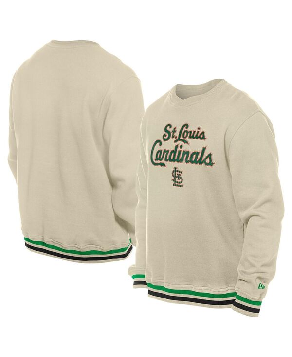 ニュー内鰓 メンズ アウター パーカー・スウェット 汗水 プルオーバー New Era Men\u0027s Cream St. Louis Cardinals St. Patrick\u0027s Day Twill Pullover Sweatshirt Cream 皮膚軟化剤