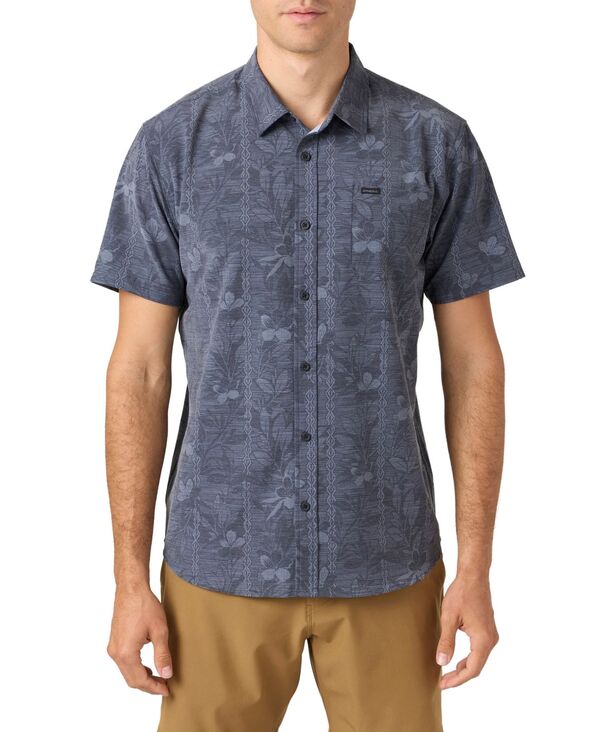 オニール メンズ トップス シャツ O'Neill Men's Traveler Traverse Short Sleeve Standard Shirt Blue ブルー