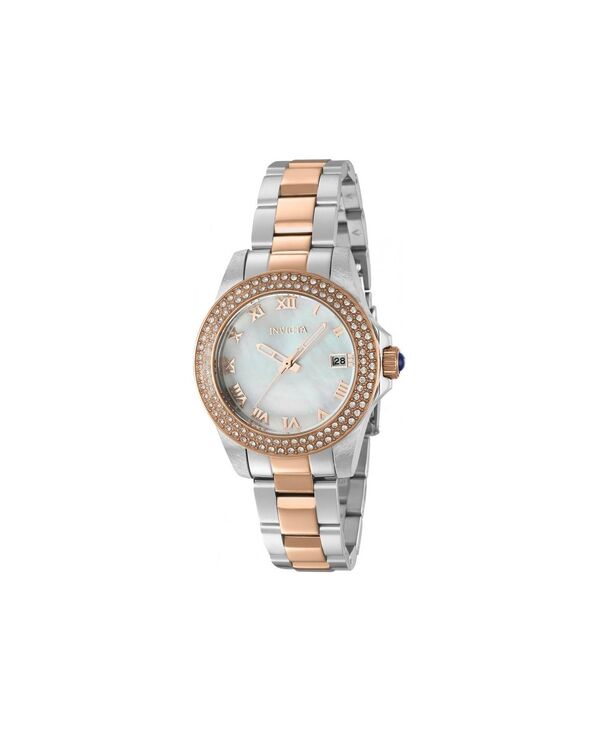 インビクタ レディース アクセサリー 腕時計 Invicta Women's 36076 Angel Quartz 3 Hand White Dial Watch Gold ゴールド