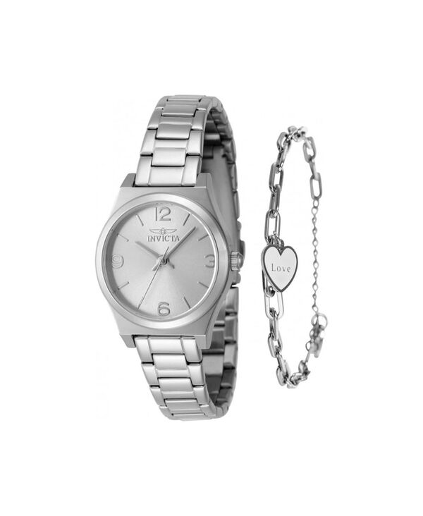 インビクタ レディース アクセサリー 腕時計 Invicta Women's 48246 Angel Quartz 3 Hand Silver Dial Watch Silver シルバー