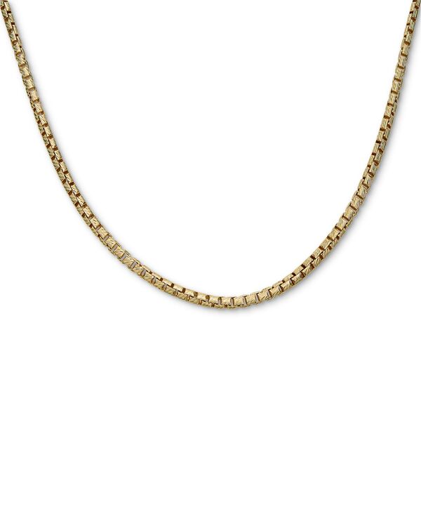イタリアン ゴールド メンズ アクセサリー ネックレス・チョーカー・ペンダントトップ レース Italian Gold Box Link 24 Chain Necklace in 14k Gold-Plated Sterling Gold Over Silver ゴールド 50,880円
