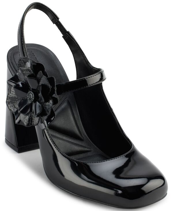 長い巻き毛 ラガーフェルド レディース シューズ パンプス KARL LAGERFELD PARIS Women\u0027s Pierra Slingback Pumps Black 黒いこと